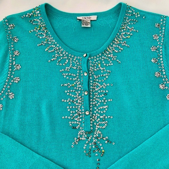 Caché Sweater~Silk & Cashmere / Exceptional ~Stunning  / Host Pick - Picture 12 of 13